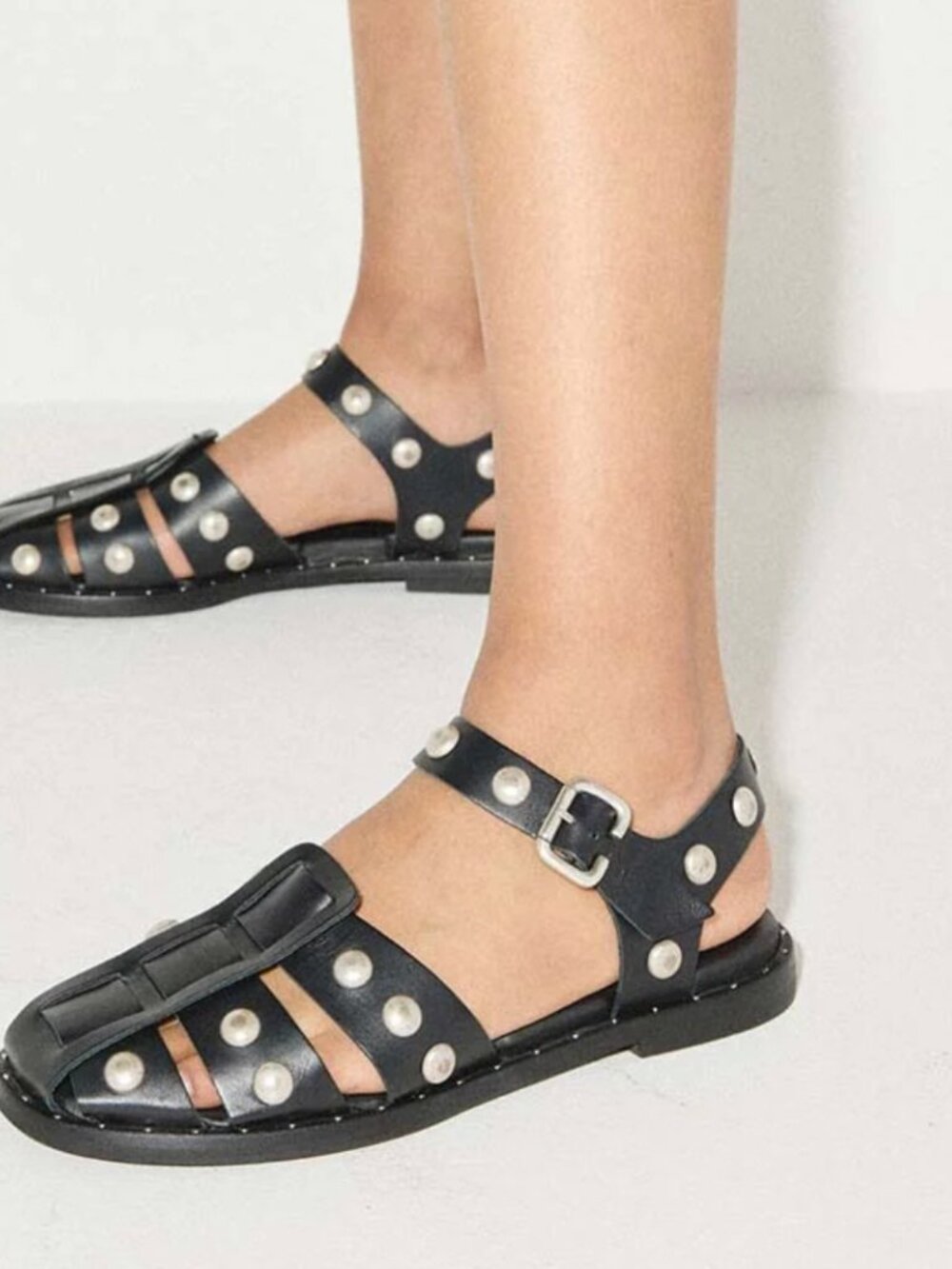 Freda Salvador SERA Studded Fisherman Sandals 7.5 / 8